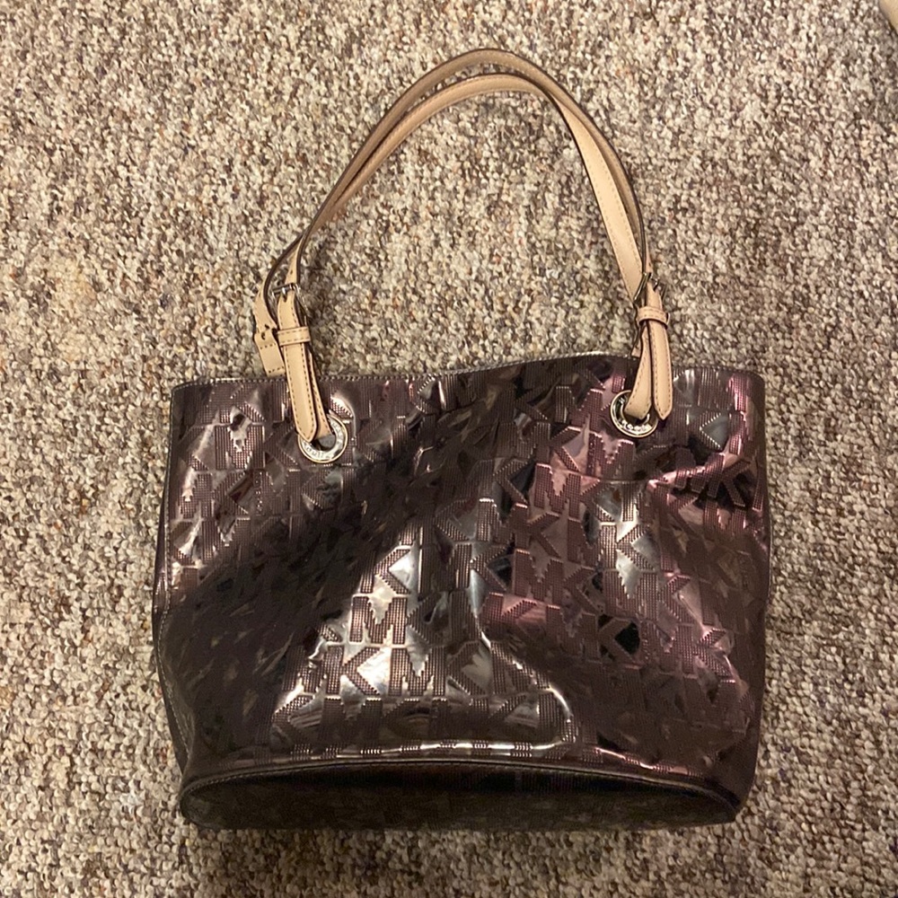 Michael kors pewter silver bag purse handbag